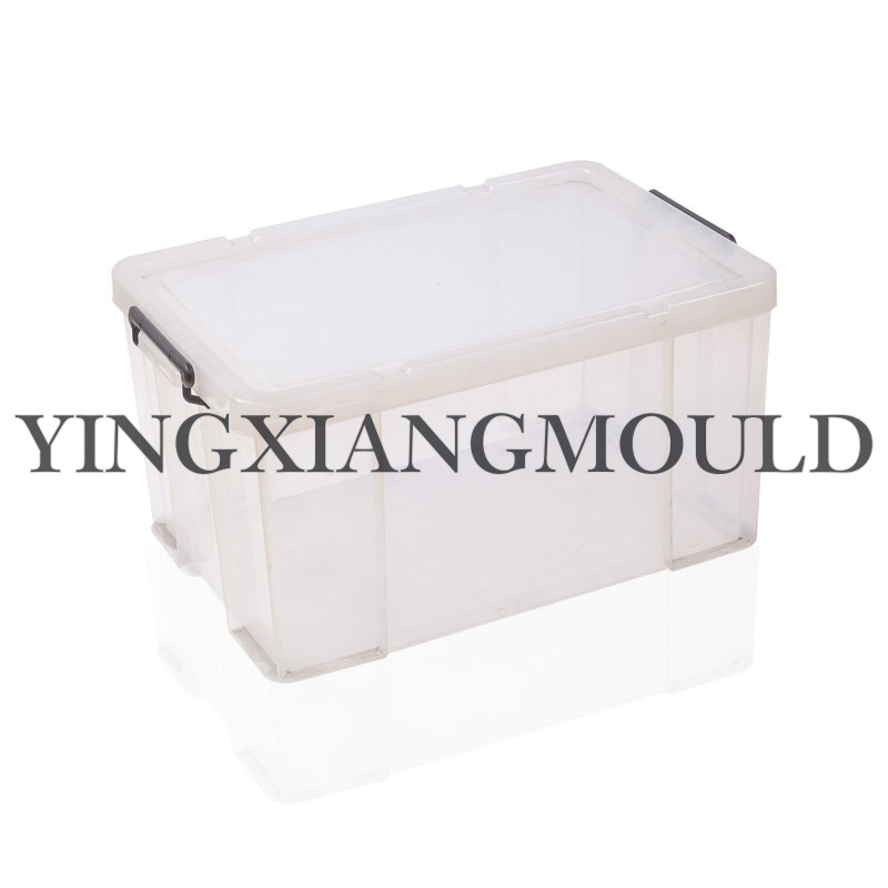 Transparent storage box with lid