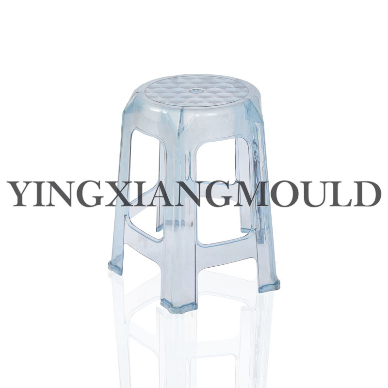 Transparent round high stool