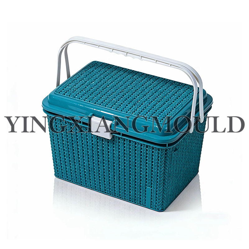Rattan-Style Carry Basket with Lid
