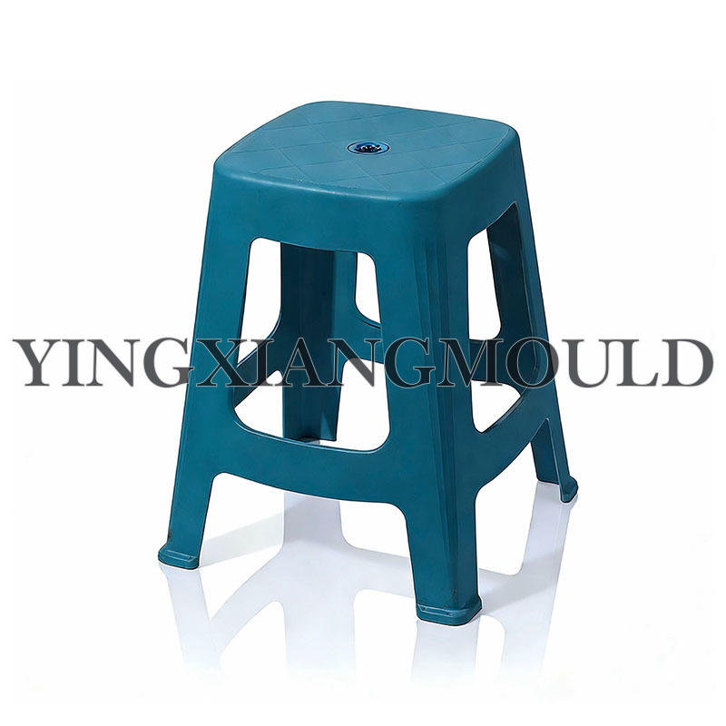 Diamond-Patterned Square High Stool