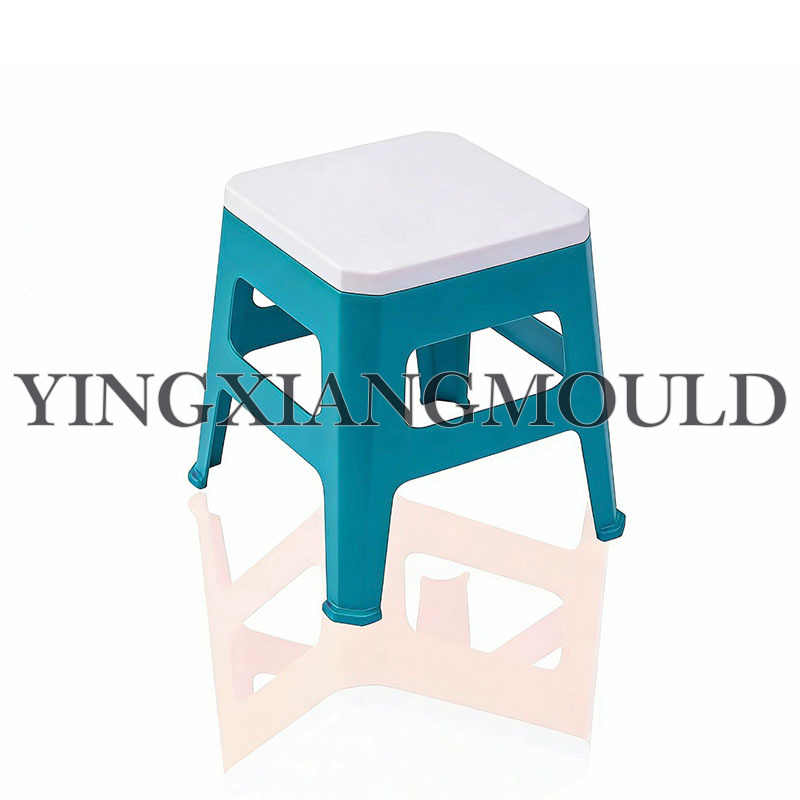 Two-Tone Square Low Stool