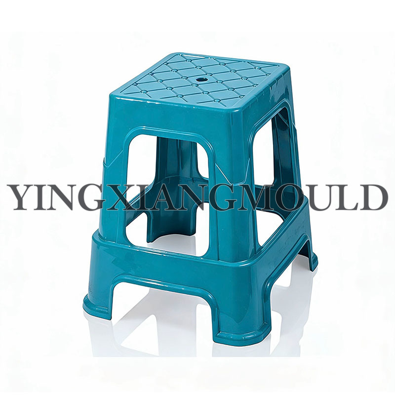 High Stool with Diamond-Patterned Recess