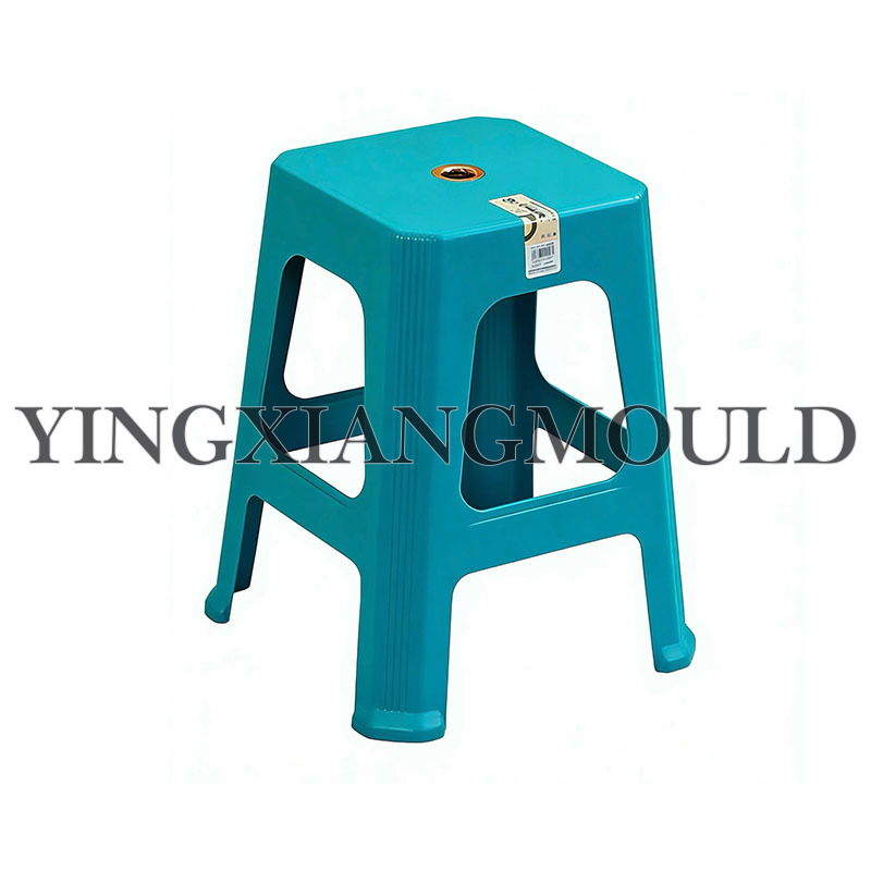 Square High Stool with Round Holes